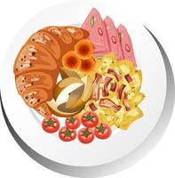 piatto colazione sana isolato vettore