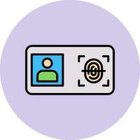 biometrico identificazione vettore icona