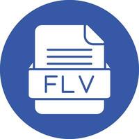 flv file formato vettore icona