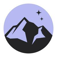 montagna natura logo vettore