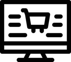 e-commerce schermo vettore icona