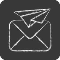 icona mailing. relazionato per comunicazione simbolo. gesso stile. semplice design modificabile. semplice illustrazione vettore