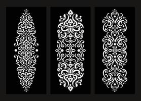 decorazione ornamentale in bianco e nero vettore