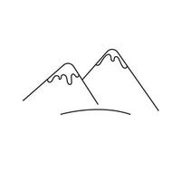 vettore illustrazione di snow-capped montagne. io