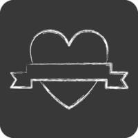 icona amore. relazionato per San Valentino giorno simbolo. gesso stile. semplice design modificabile. semplice illustrazione vettore
