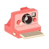 Vintage ▾ telecamera dispositivo, polaroid. fotografia telecamera. vettore mano disegnare illustrazione.