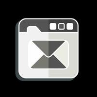icona e-mail. relazionato per comunicazione simbolo. lucido stile. semplice design modificabile. semplice illustrazione vettore