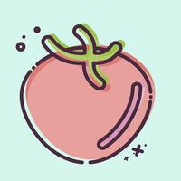 icona pomodoro. relazionato per frutta e verdura simbolo. mbe stile. semplice design modificabile. semplice illustrazione vettore