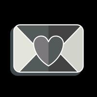 icona amore lettera. relazionato per San Valentino giorno simbolo. lucido stile. semplice design modificabile. semplice illustrazione vettore