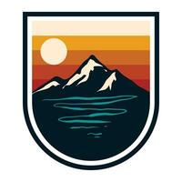 montagna logo, avventura logo. vettore illustrazione per maglietta e altro