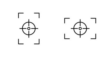 messa a fuoco verticale e messa a fuoco orizzontale icona vettore