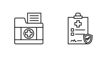 cartella e Salute protezione icona vettore