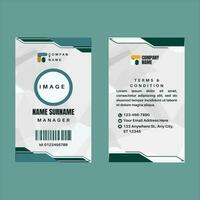 aziendale id carta design vettore modello