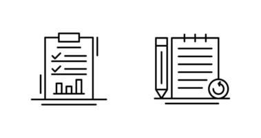 rapporto elenco e ricontrollato Appunti icona vettore