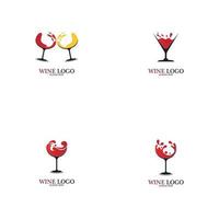 modello di progettazione del logo del vino.illustrazione vettoriale di icona-vettore
