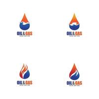 modello di icona di vettore di progettazione di logo di petrolio e gas