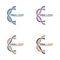 modello di progettazione del logo vettoriale del dna