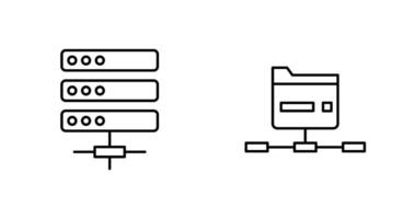 server e Rete icona vettore