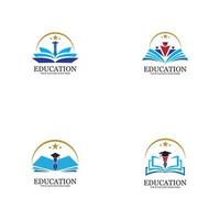 vettore del modello di logo di istruzione