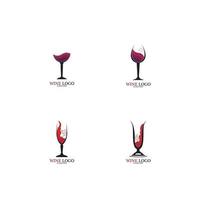 modello di progettazione del logo del vino.illustrazione vettoriale di icona-vettore