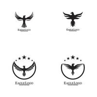 Aquila icona logo design template vettoriale