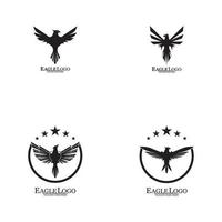 Aquila icona logo design template vettoriale