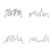 illustrazione vettoriale di skyline della città moderna in design piatto