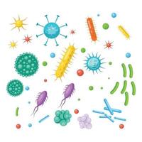 insieme di batteri, virus, germi, microbi volume 2 vettore