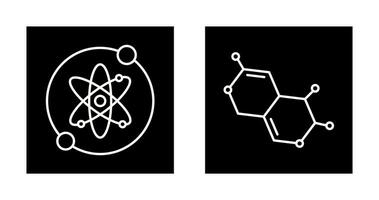 protone e molecola icona vettore