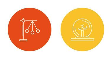 pendolo e plasma palla icona vettore