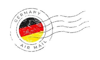 francobollo della germania. francobollo bandiera nazionale isolato su bianco vettore