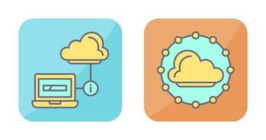 il computer portatile e nube icona vettore