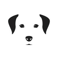 simpatico cane semplice design per emblema vettore