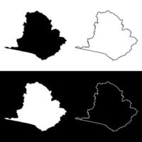 occidentale regione carta geografica, amministrativo divisione di Ghana. vettore illustrazione.