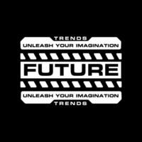 futuristico grafico tee urbano abbigliamento di strada concetto vettore design