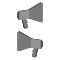 megafono illustrato su sfondo bianco vettore
