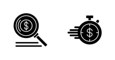 ricerca e Timer icona vettore
