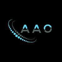 aao lettera logo creativo design. aao unico design. vettore