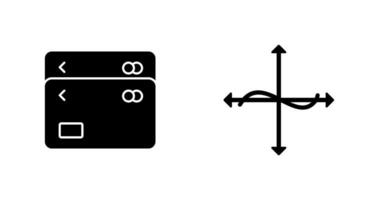 multiplo carte e grafico icona vettore