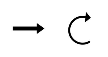 giusto freccia e ricaricare icona vettore