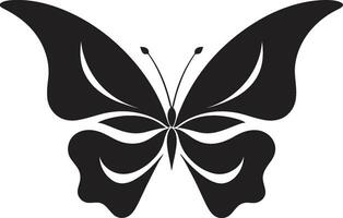 monocromatico diletto farfalla logo nel nero intricato Linee nero farfalla simbolo vettore