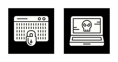 pirateria e il computer portatile icona vettore