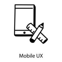 ux mobile e interfaccia vettore