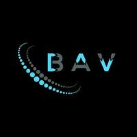 bav lettera logo creativo design. bav unico design. vettore