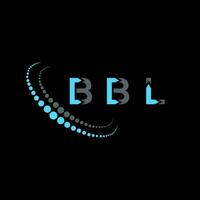bbl lettera logo creativo design. bbl unico design. vettore