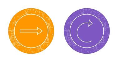 giusto freccia e ricaricare icona vettore