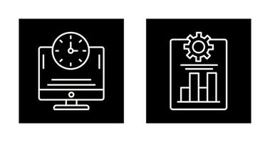 produttività e in linea tempo icona vettore