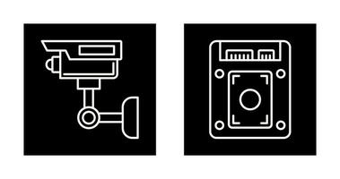 cctv e ssd icona vettore