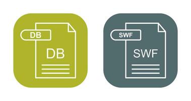 db e swf icona vettore