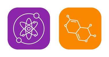 protone e molecola icona vettore